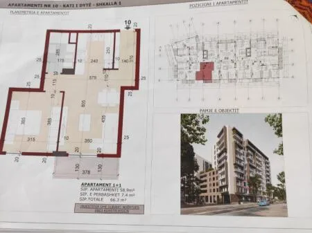 Apartament 3+1+2WC+2Garazhe ne Shitje ne Kinostudio 16