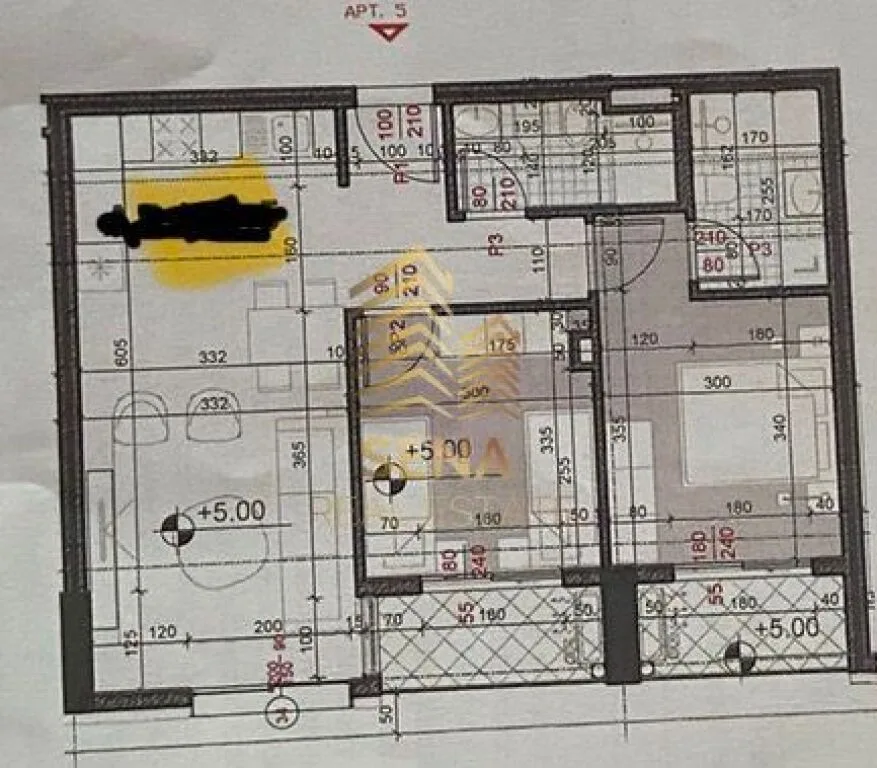 Shitet, Apartament 2+1+2+2blk, Rezidenca Henke– Yzberisht, 189.500 Euro 3