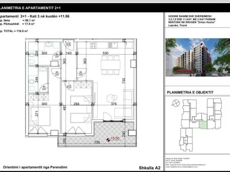 Apartament 1+1 ne Shitje Rruga Dritan Hoxha, Kompleksi Aura ne Tirane 12