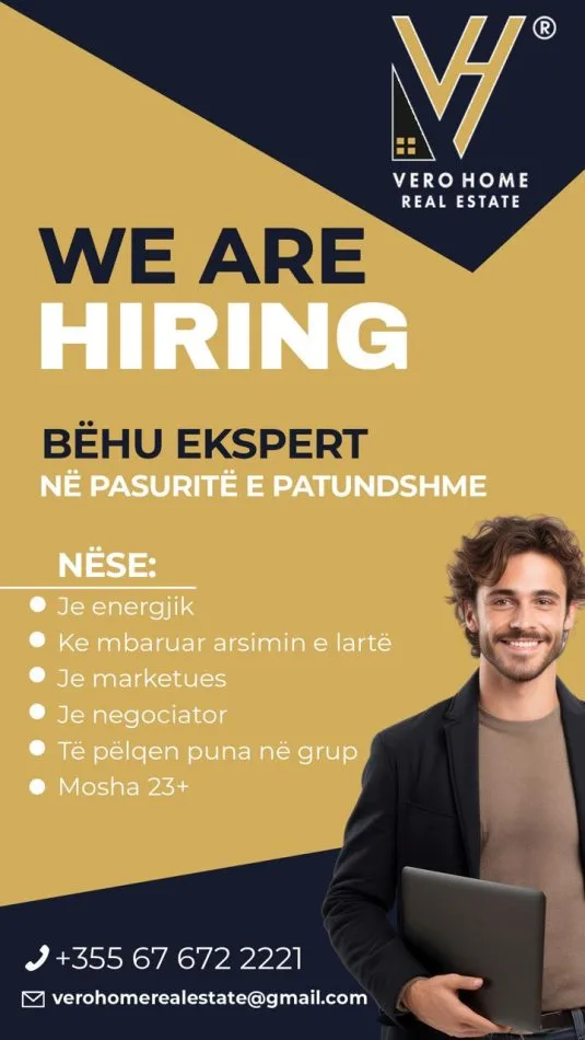 OFROHET VEND PUNE PER AGJENT / E IMOBILAR / E TE AGJENSIA IMOBILARE VERO HOME REAL ESTATE ® (FULL TIME) 2