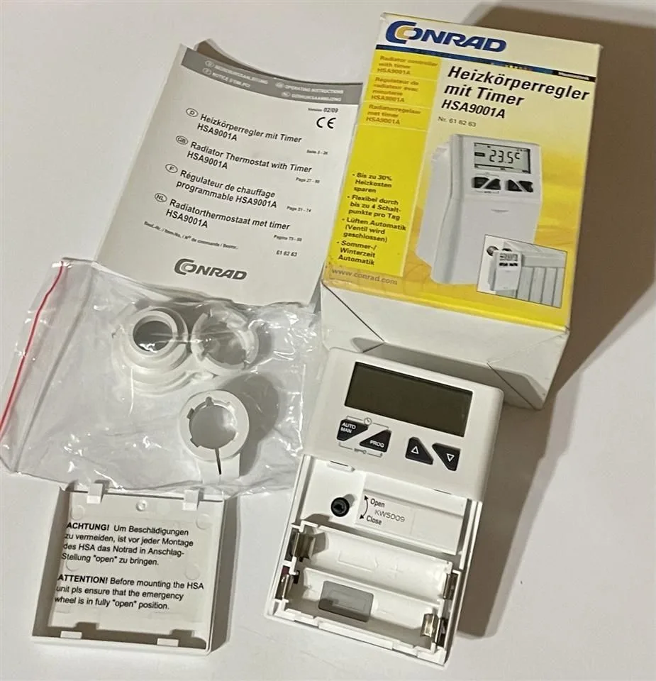 CONRAD Heizkörperregler mit Timer HSA9001A – i ri, i papërdo